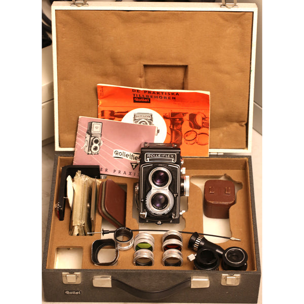 Rolleiflex T Model 2 black + Bag with accessories