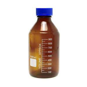 Brun glasflaska med skruvkork 1 Liter