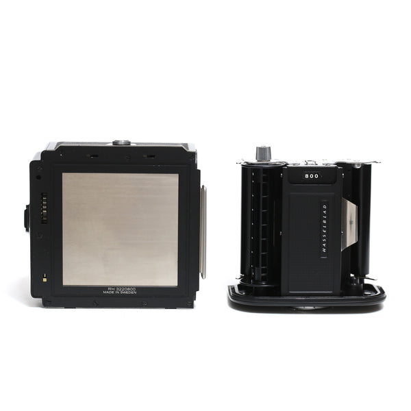 Hasselblad 500 c/m + A12 svart + Acute Matte skiva 42165 (MINT/SER OANVÄNT UT)