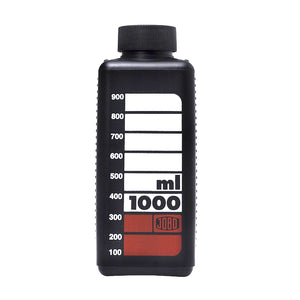 Jobo "wide-neck" bottle black, for chemical storage.
