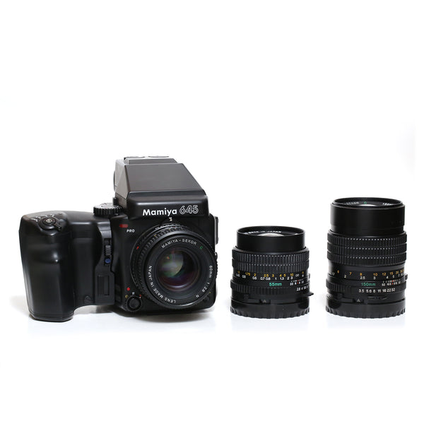 Mamiya 645 PRO med 3 st objektiv
