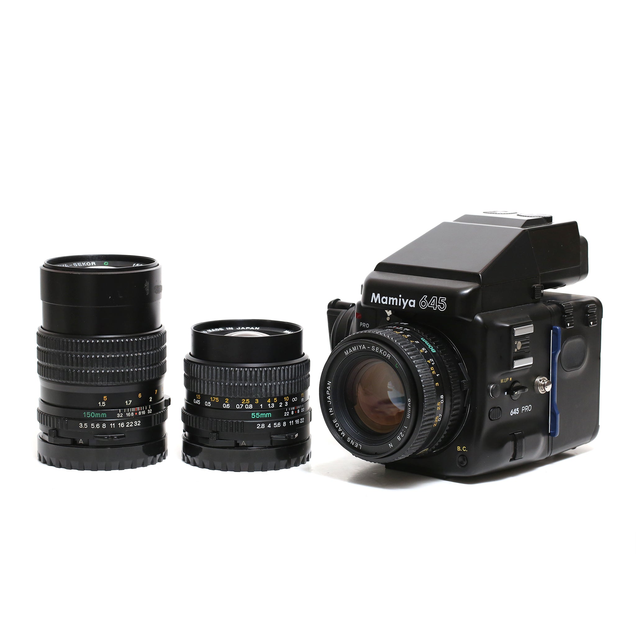 Mamiya 645 PRO, Kit med 3 objektiv