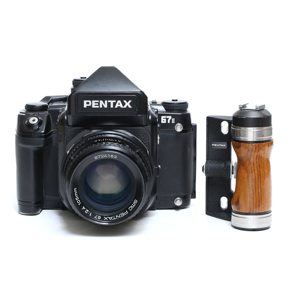 Pentax 67II + SMC Pentax 105mm f2.4 + wooden handle