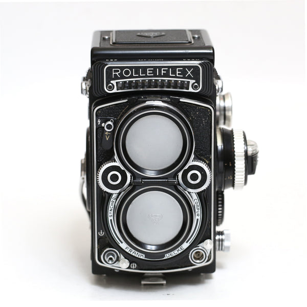 Rolleiflex 2.8F, Planar 80mm f2.8. Planglas och "Hump back" RARE! (defekt ljusmätare)