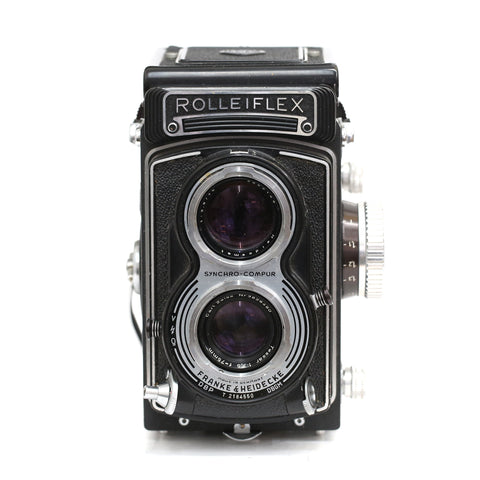 Rolleiflex T Modell 2 svart + Väska med tillbehör