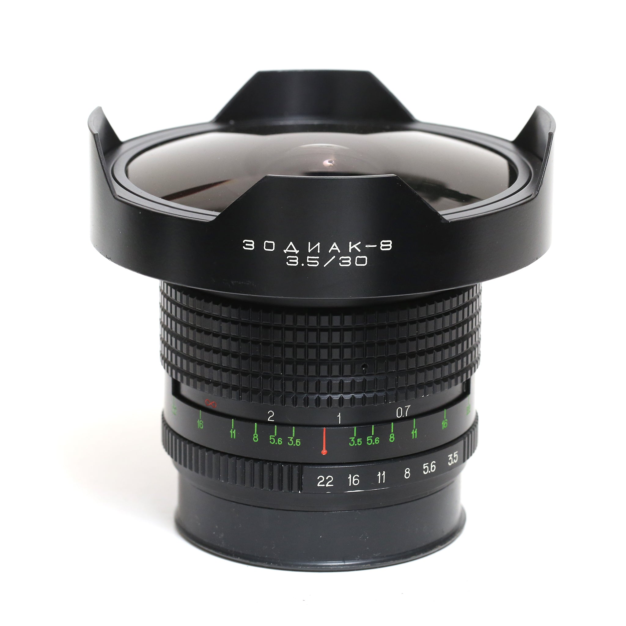 Zodiac-8 (Arsat) 30mm f3.5 fisheye (Kiev 60, Pentacon Six