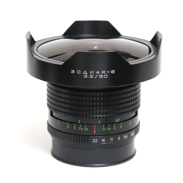 Zodiac-8 (Arsat) 30mm f3.5 fisheye (Kiev 60, Pentacon Six